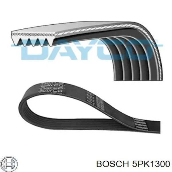 Клиновий ремінь Bosch 5PK1300 ціна, від 9.32 USD