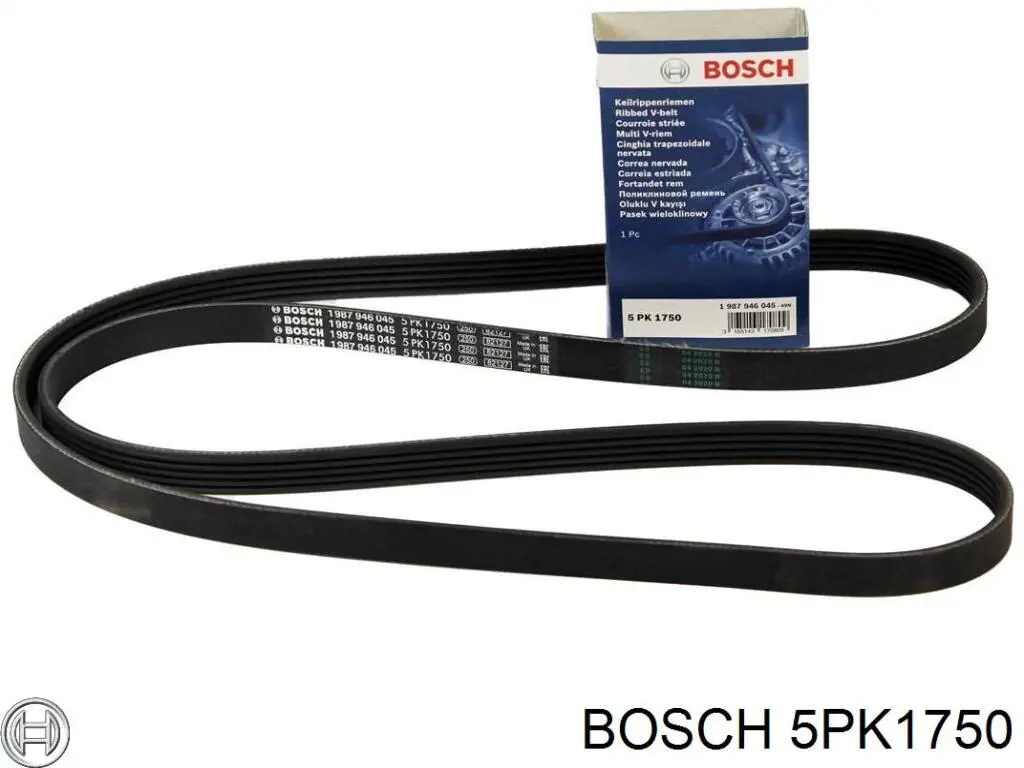 Клиновий ремінь Bosch 5PK1750 ціна, від 9.52 USD