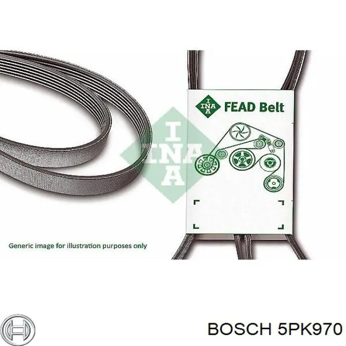 Купити 5PK970 Bosch Ремінь генератора