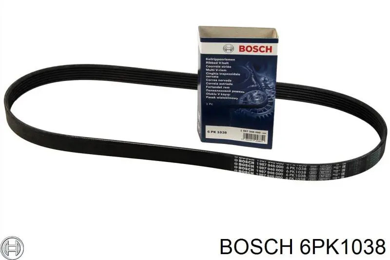 Клиновий ремінь Bosch 6PK1038 ціна, від 8.24 USD