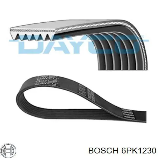 Клиновий ремінь Bosch 6PK1230 ціна, від 11.26 USD