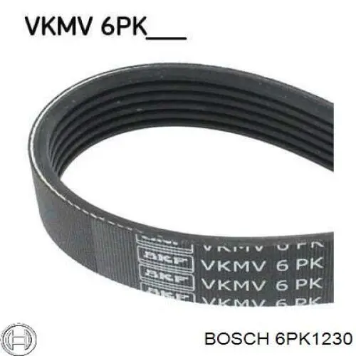 Купити 6PK1230 Bosch Ремінь генератора