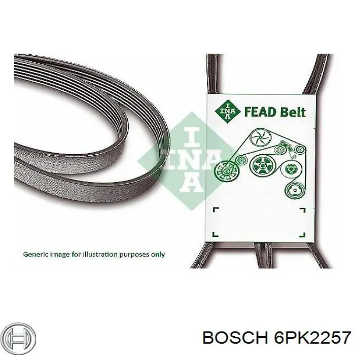 Ремінь генератора 6PK2257 Bosch