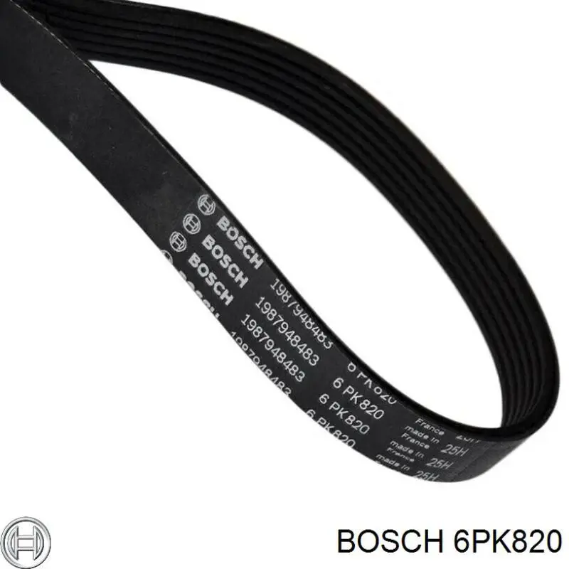 6PK820 Bosch ремінь приводний, агрегатів