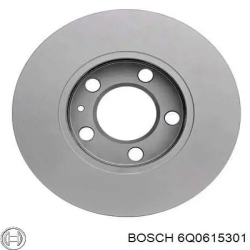 6Q0615301 Bosch диск гальмівний передній