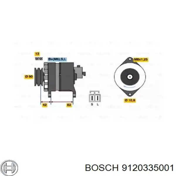 9120335001 Bosch Авто генератор