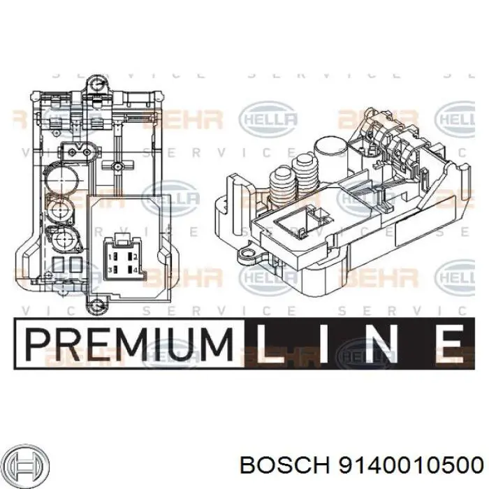 9140010500 Bosch резистор (опір пічки, обігрівача салону)