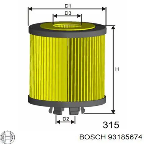 93185674 Bosch Фільтр масла