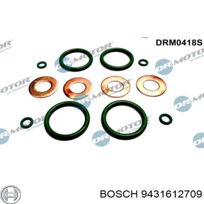 Ущільнююче кільце форсунок інжектора Bosch 9431612709 ціна, від 1.52 USD