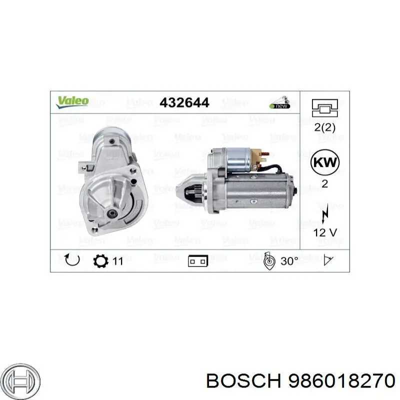 986018270 Bosch Стартер двигуна