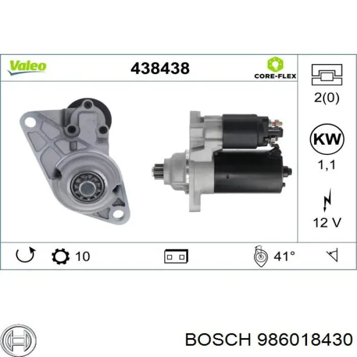 986018430 Bosch стартер