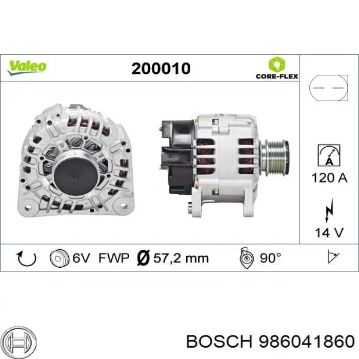Купити 986041860 Bosch Генератор