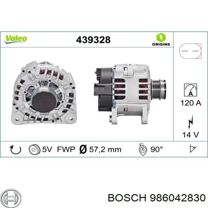 986042830 Bosch генератор