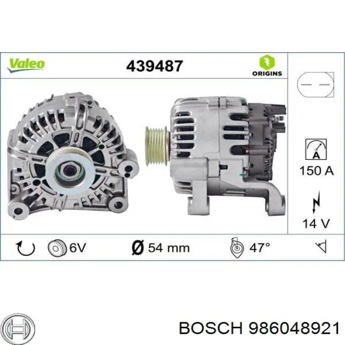 986048921 Bosch генератор
