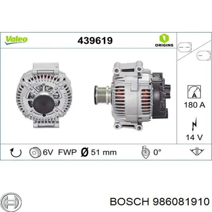 Генератор 986081910 Bosch