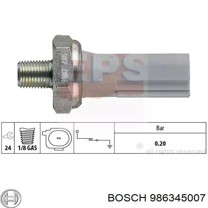 986345007 Bosch датчик тиску масла