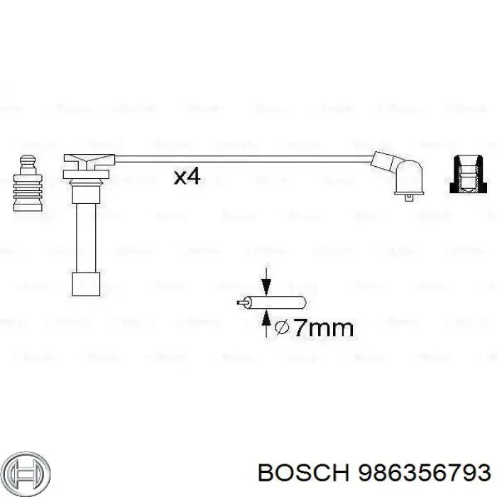 986356793 Bosch Проводи високовольтні