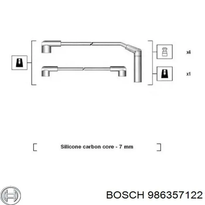 Дріт високовольтний, комплект 986357122 Bosch