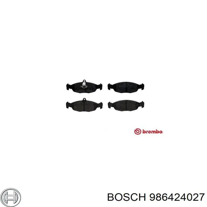 Задні гальмівні колодки Bosch 986424027 ціна, від 14.14 USD