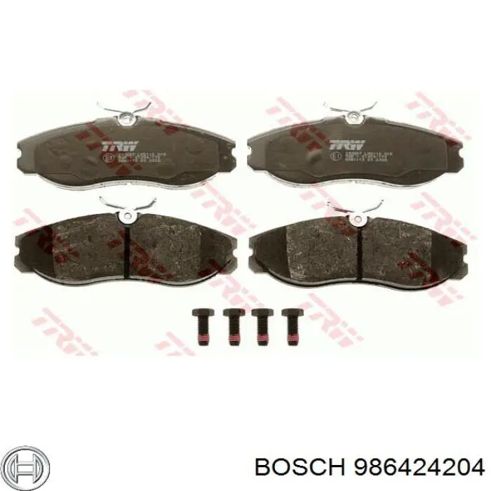 986424204 Bosch колодки гальмівні передні, дискові