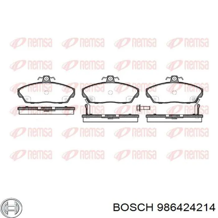 986424214 Bosch колодки гальмівні передні, дискові