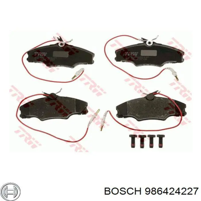 Передні тормозні колодки 986424227 Bosch