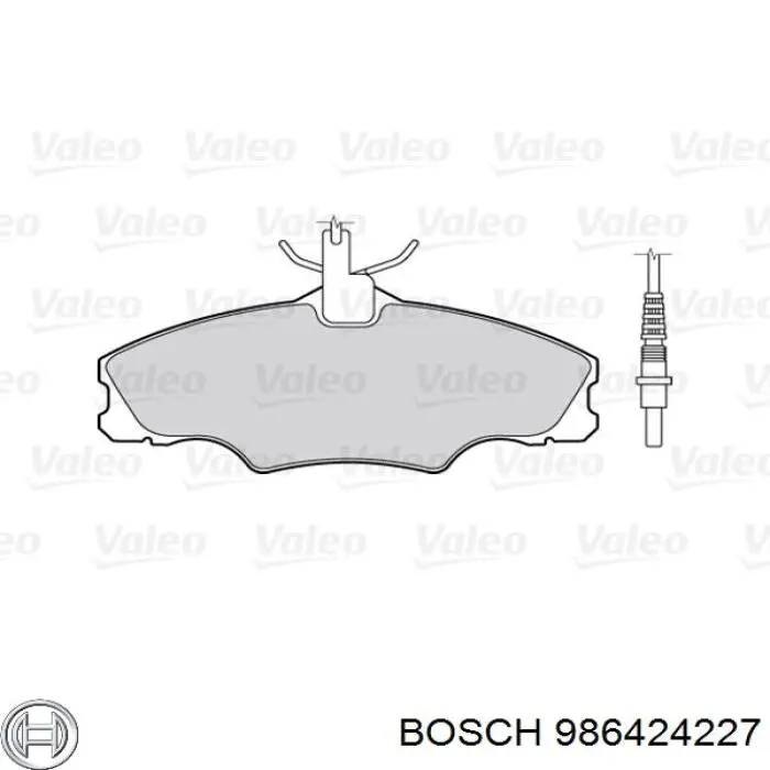 986424227 Bosch Передні гальмівні колодки