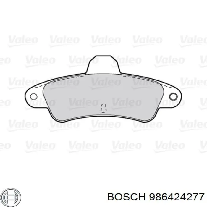 Колодки гальмові задні, дискові 986424277 Bosch