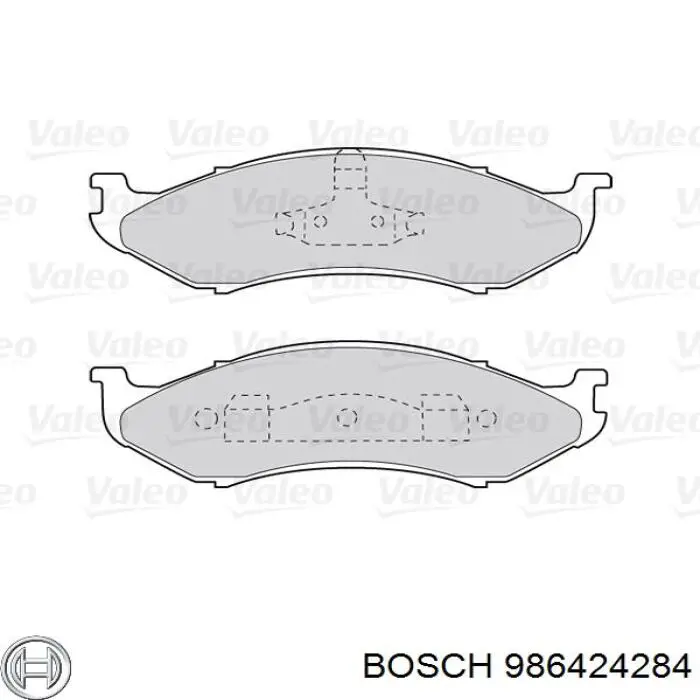 Купити 986424284 Bosch Колодки гальмівні передні, дискові