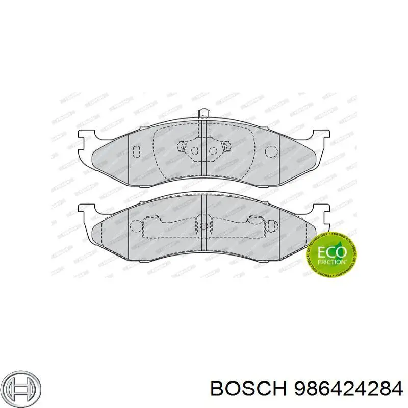 986424284 Bosch Передні гальмівні колодки