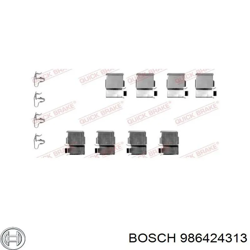 986424313 Bosch Колодки гальмівні задні, дискові
