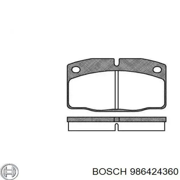 Гальмівні колодки Bosch 986424360 ціна, від 19.74 USD