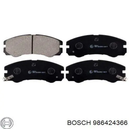 Гальмівні колодки Bosch 986424366 ціна, від 20.93 USD