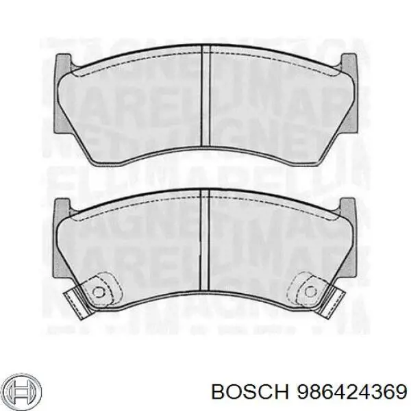 Передні тормозні колодки 986424369 Bosch