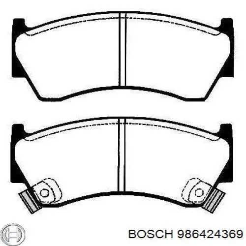 Гальмівні колодки Bosch 986424369 ціна, від 16.49 USD