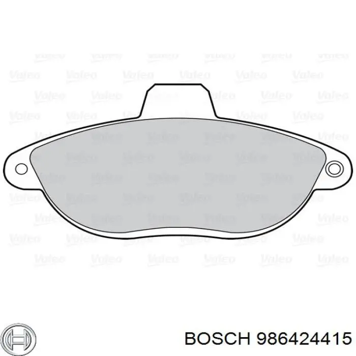 Купити 986424415 Bosch Колодки гальмівні передні, дискові