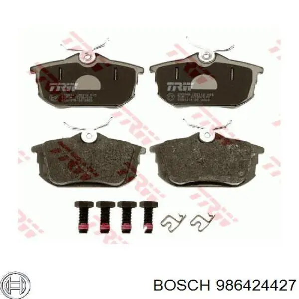 Задні гальмівні колодки 986424427 Bosch