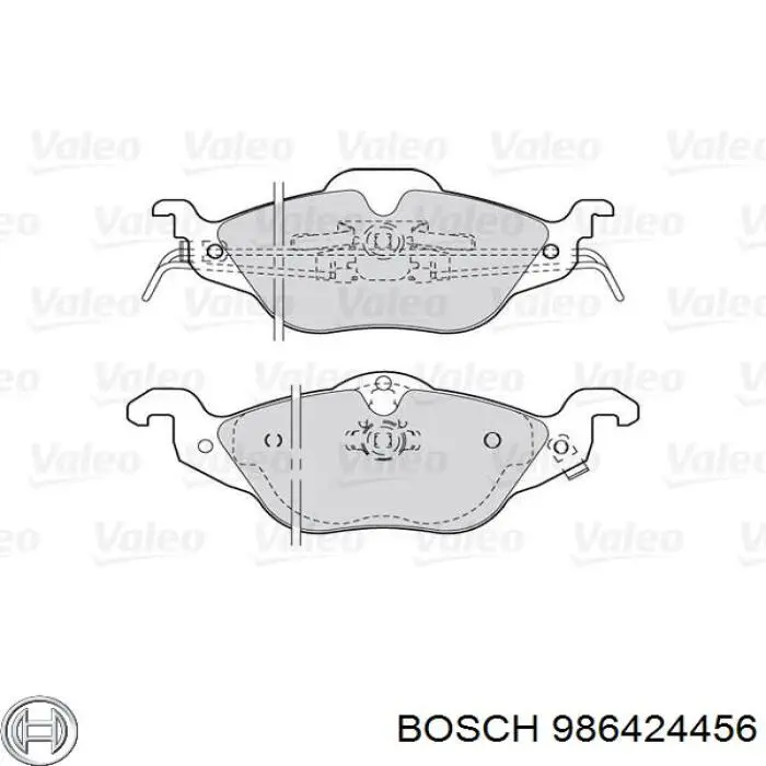 986424456 Bosch Передні гальмівні колодки