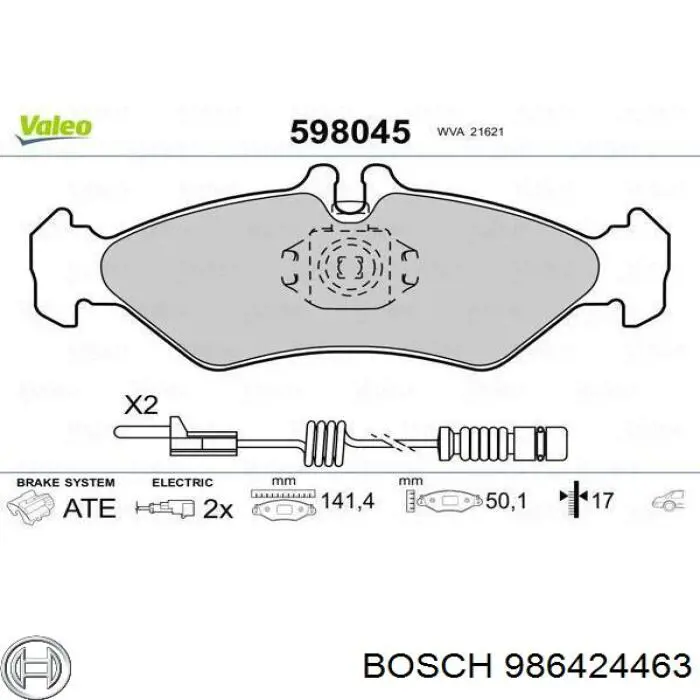 Задні гальмівні колодки Bosch 986424463 ціна, від 14.09 USD