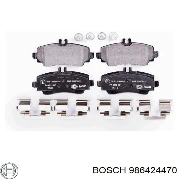 986424470 Bosch колодки гальмівні передні, дискові