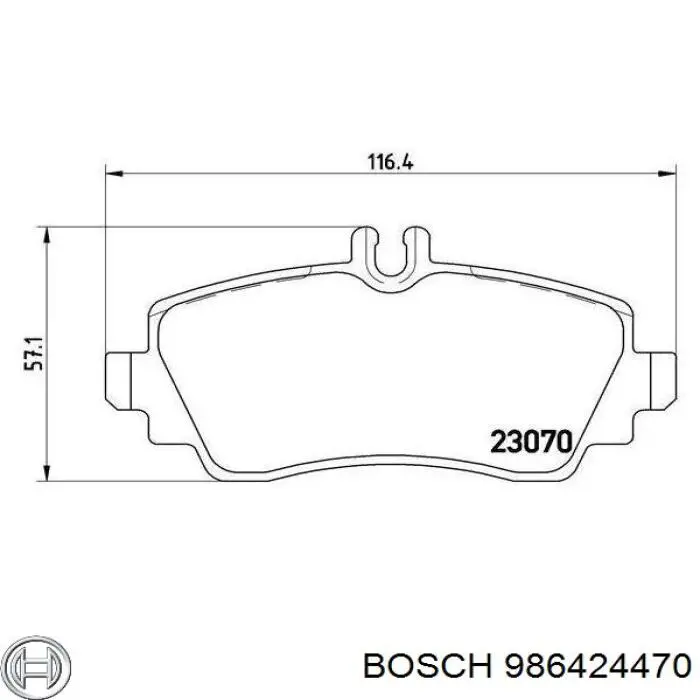 986424470 Bosch Передні гальмівні колодки