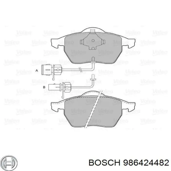 986424482 Bosch Передні гальмівні колодки