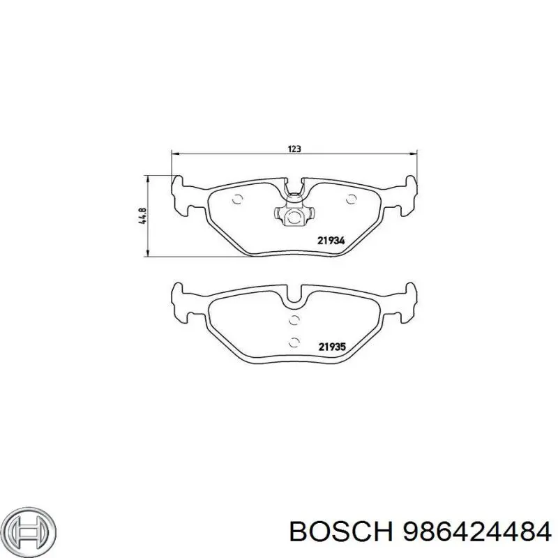 Задні гальмівні колодки Bosch 986424484 ціна, від 26.26 USD