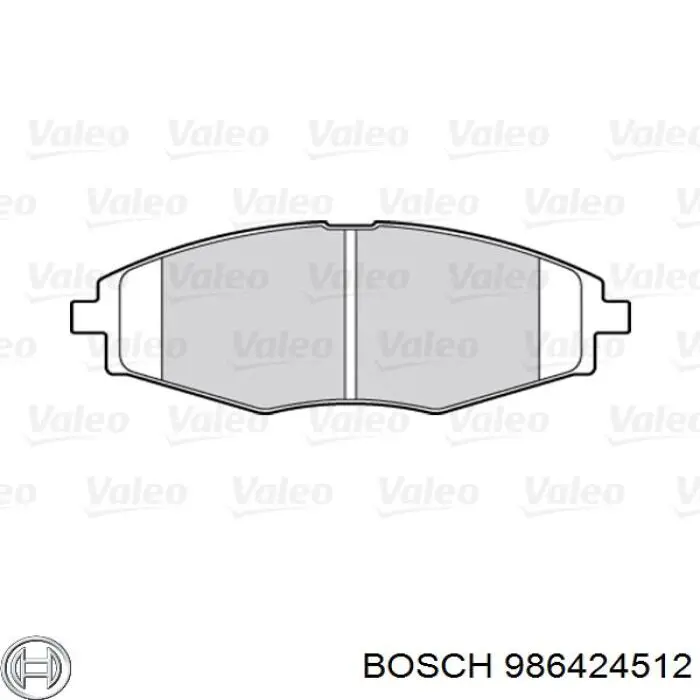 986424512 Bosch колодки гальмівні передні, дискові