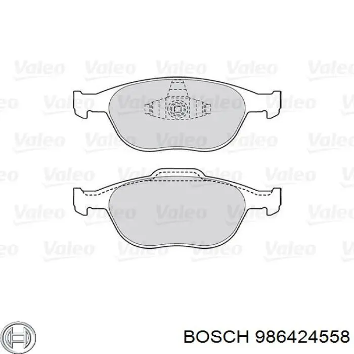 986424558 Bosch колодки гальмівні передні, дискові