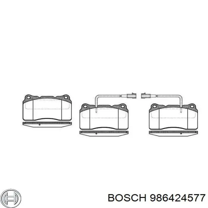 Колодки гальмівні передні, дискові 986424577 Bosch