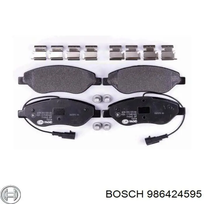 986424595 Bosch колодки гальмівні передні, дискові