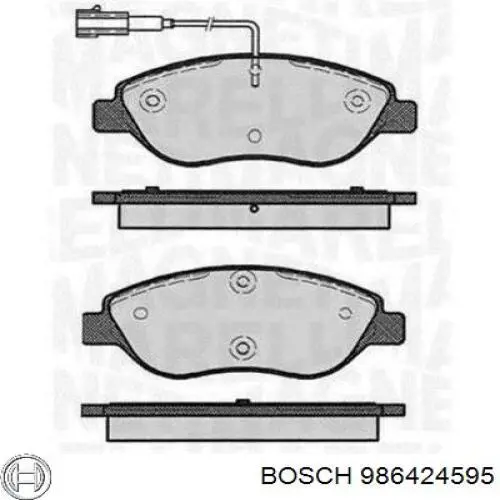Передні тормозні колодки 986424595 Bosch
