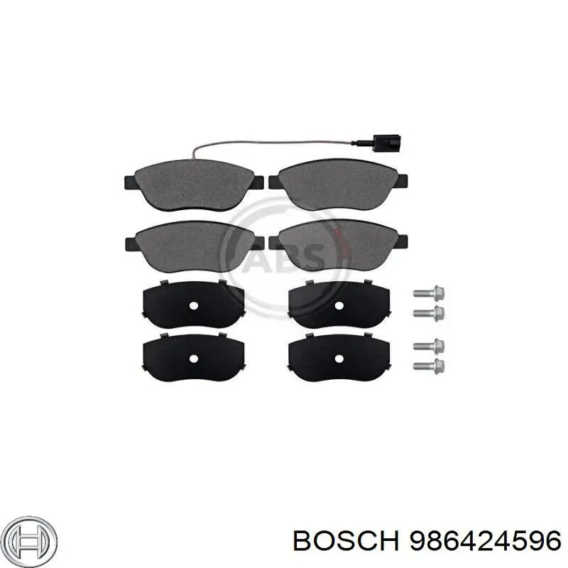 Купити 986424596 Bosch Колодки гальмівні передні, дискові