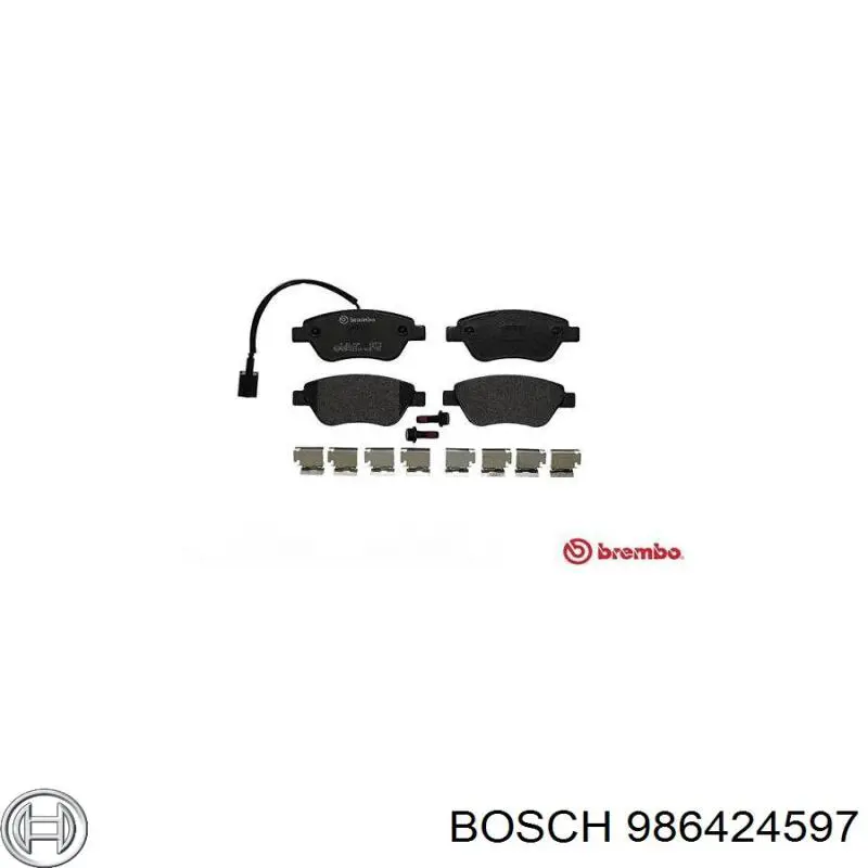 Гальмівні колодки Bosch 986424597 ціна, від 19.30 USD